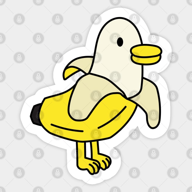 Banana Duck Sticker by rudypagnel